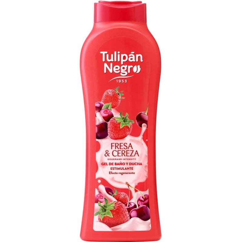 Гель для душу Tulipan Negro Полуниця та вишня 650 мл Гель для душу Tulipan Negro Полуниця та вишня 650 мл