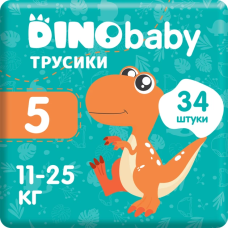 Підгузки-трусики DinoBaby 5 11-25 кг 34 шт.