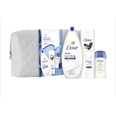 Подарунковий набір Dove: гель для душу Dove Deeply Nourishing 250 мл + дезодорант-стик Dove Original 50 мл + лос