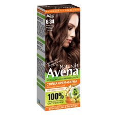 Стійка крем-фарба для волосся AVENA Naturals 6.34 Caramel Chestnut 115 мл
