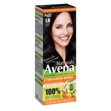 Стійка крем-фарба для волосся AVENA Naturals 1.0 Black 115 мл
