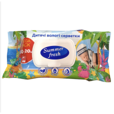 Вологі серветки дитячі summer fresh ромашка 120 шт з клапаном