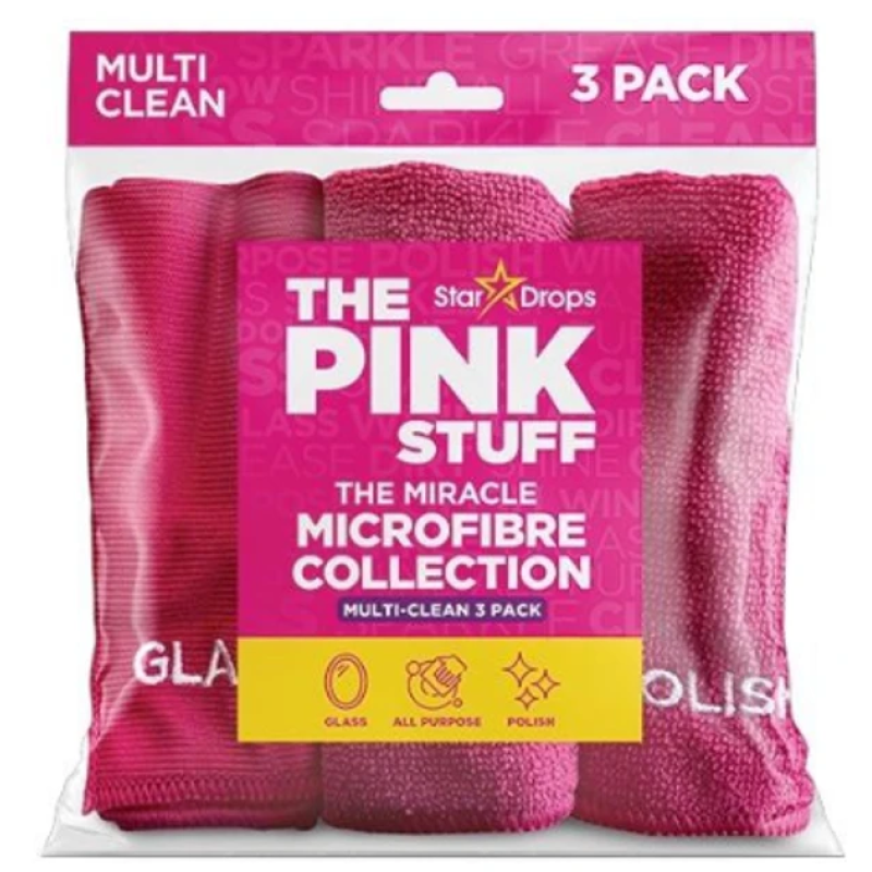 Серветки мікрофібра універсальні The Pink Stuff Multi-Clean 30 х 30 см 3 шт. Серветки мікрофібра універсальні The Pink Stuff Multi-Clean 30 х 30 см 3 шт.