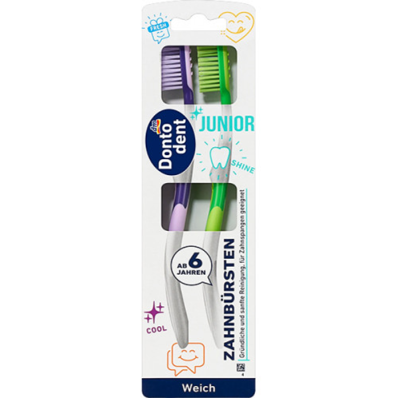Dontodent Щітка зубна юніор м“яка (від 6 років) 2 шт. Dontodent Щітка зубна юніор м“яка (від 6 років) 2 шт.
