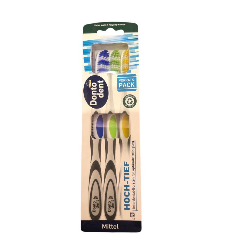 Dontodent Зубна щітка середньої жорсткості 3 шт. Dontodent Зубна щітка середньої жорсткості 3 шт.