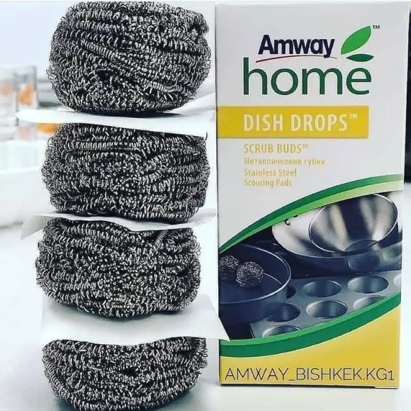 Металеві губки DISH DROPSTM Scrub BudsTM Amway 4 шт.