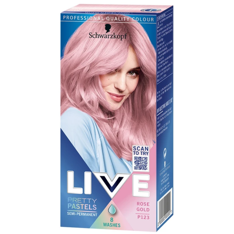 Тимчасова фарба для волосся Schwarzkopf Live Pretty Pastels P123 Rose Gold