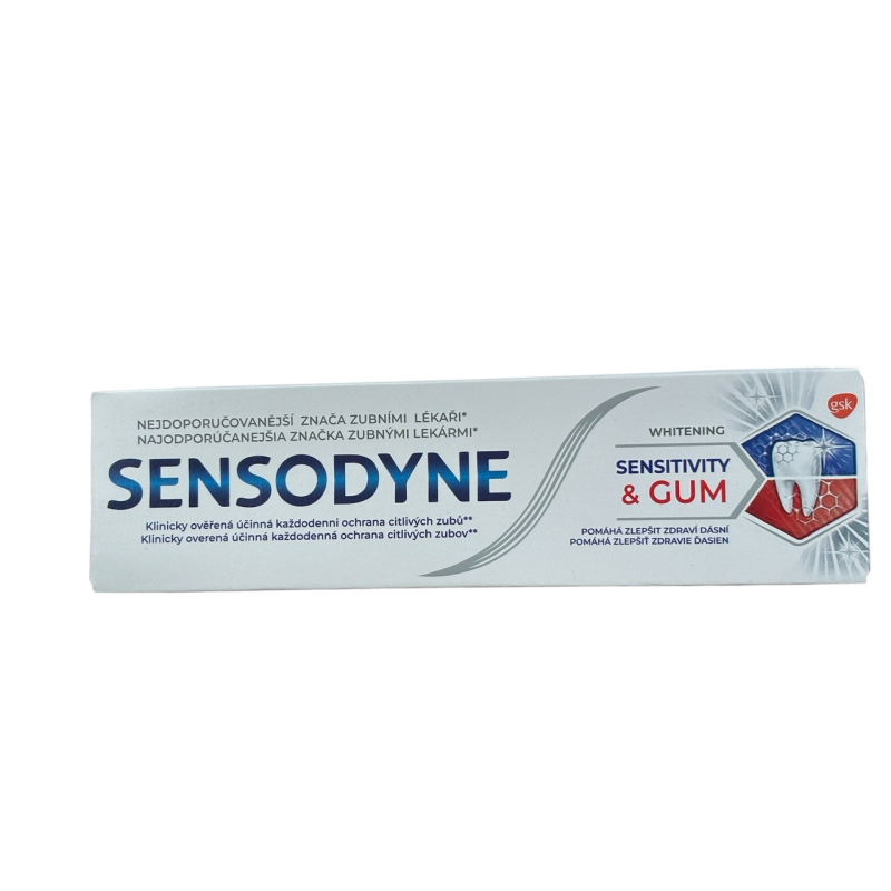 Зубна паста Sensodyne Чутливість зубів і захист ясен Вибілювальна 75 мл Зубна паста Sensodyne Чутливість зубів і захист ясен Вибілювальна 75 мл