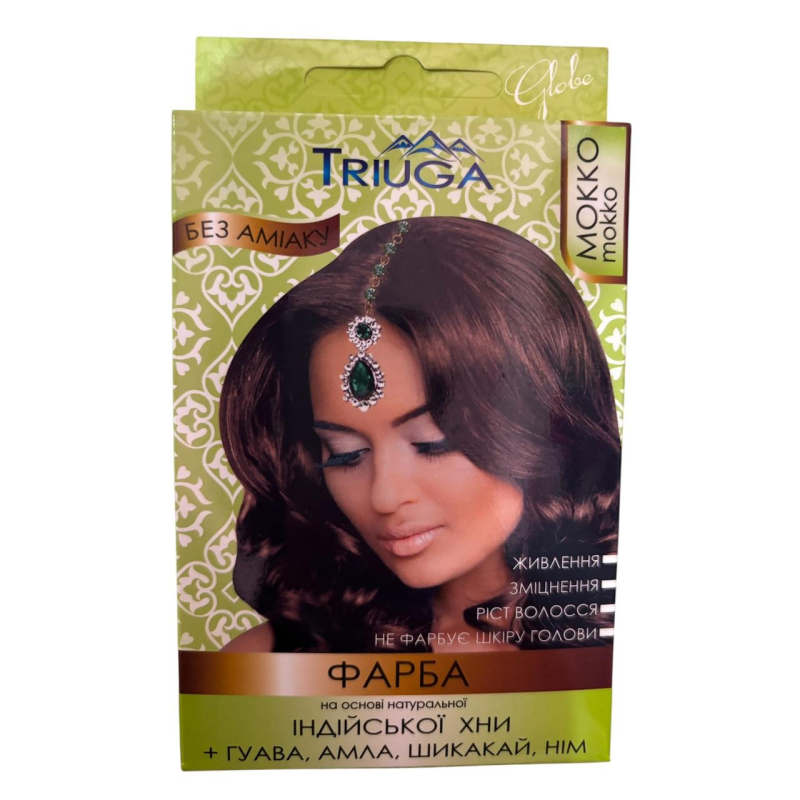 Натуральна фарба для волосся на основі хни Triuga Herbal моко 25 г