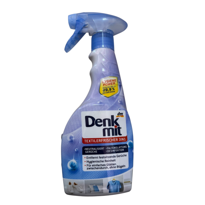 Освіжувач для текстилю та розгладження без прасування Denkmit 3в1 спрей 500 мл Освіжувач для текстилю та розгладження без прасування Denkmit 3в1 спрей 500 мл