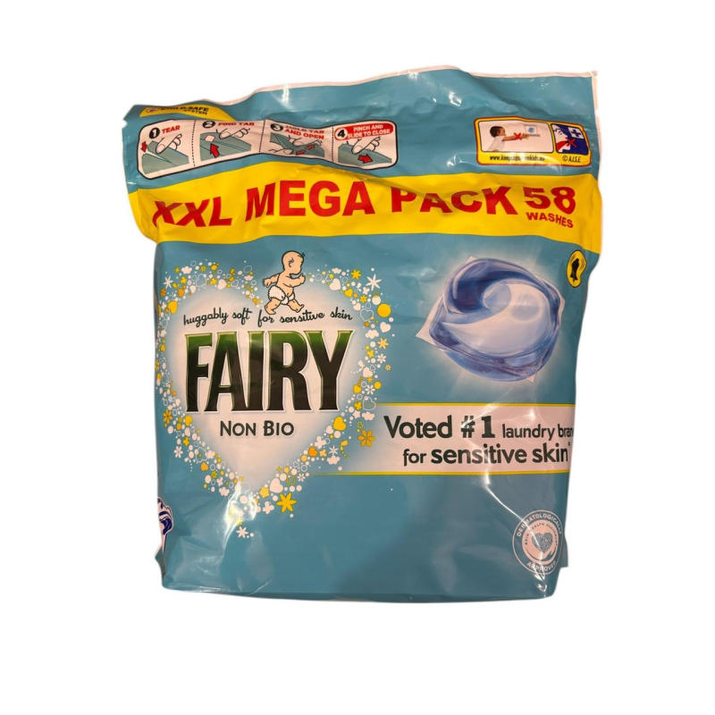 Капсули для прання Fairy Non Bio Pods, 58 шт Капсули для прання Fairy Non Bio Pods, 58 шт