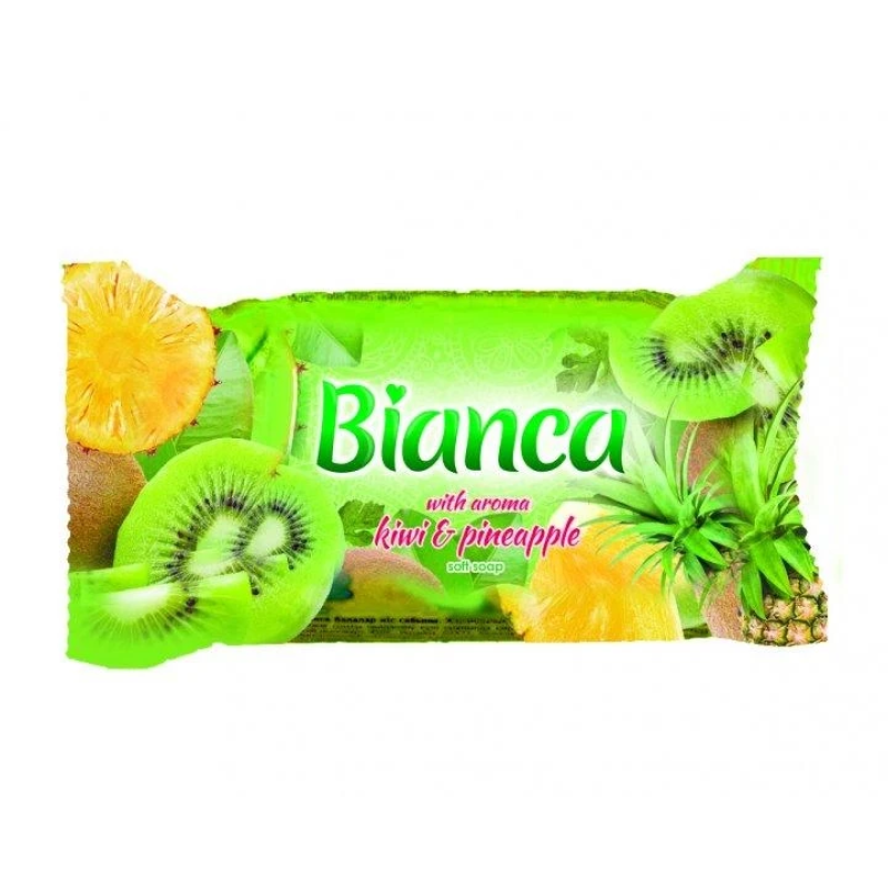 Мило туалетне тверде Bianca з ароматом ківі та ананаса 140 г Мило туалетне тверде Bianca з ароматом ківі та ананаса 140 г