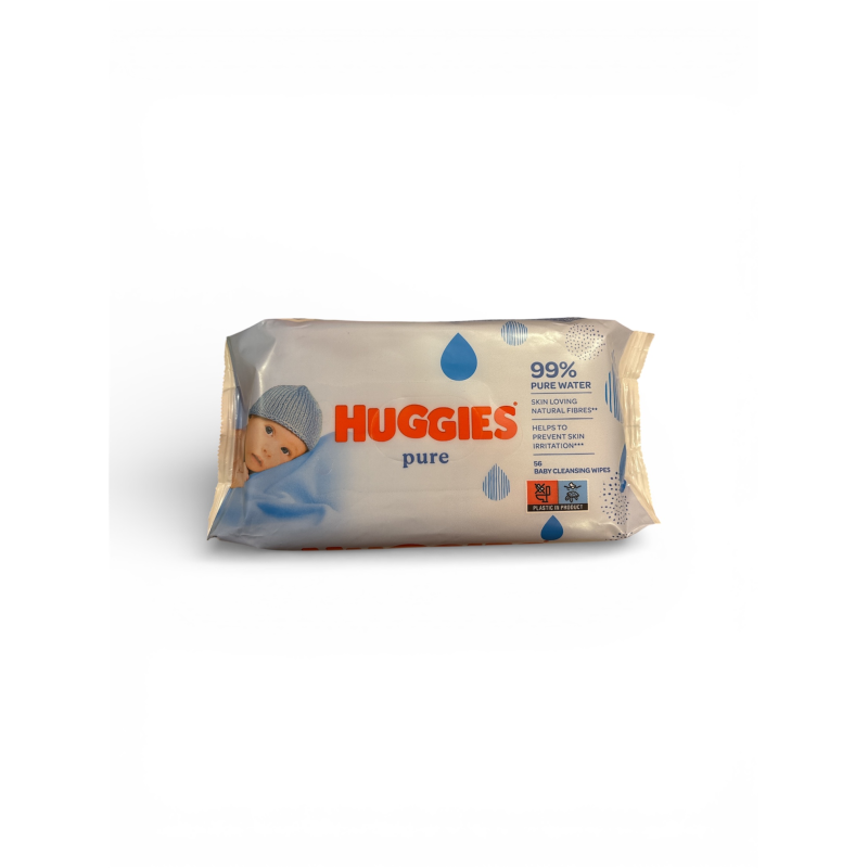 Вологі серветки Huggies Ultra Comfort Pure, 56 шт — Старий дизайн 