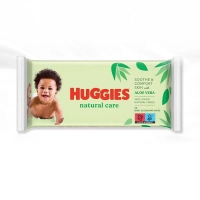 Huggies Natural Care Вологі серветки 56 шт (старий дизайн, оригінальна якість)