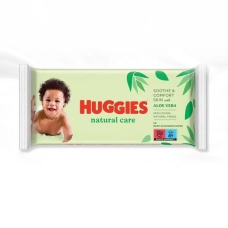 Huggies Natural Care Вологі серветки 56 шт (старий дизайн, оригінальна якість)